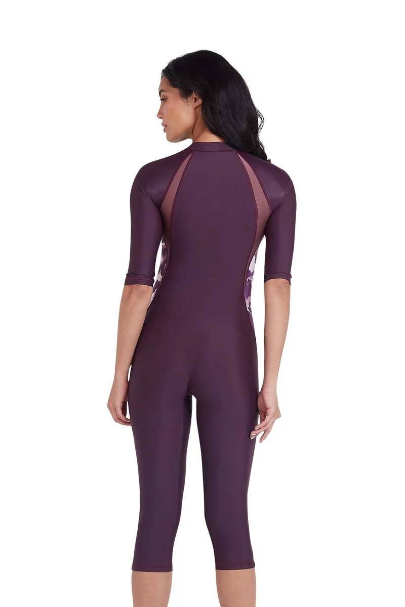 COEGA SUNWEAR COEGA Ladies  Slim-Kini 3/4 Length - Dusky Purple Textures