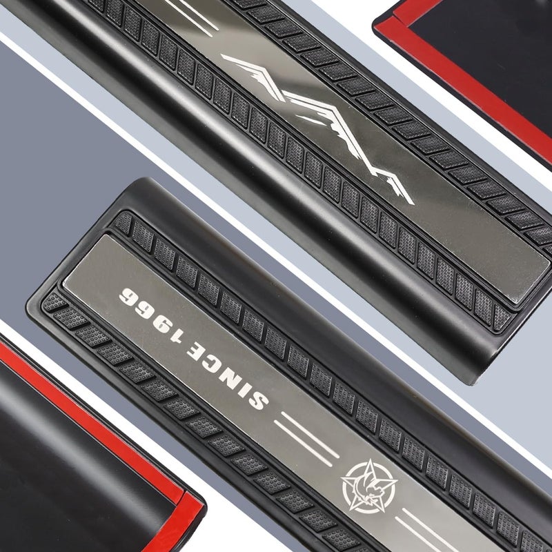 MSIZOY Door Sill Entry Guards Compatible with for Ford Bronco 4 Door 2021 2022 2023 Door Sill Edge Scuff Plate Threshold Protector Trim Stickers - Image 3