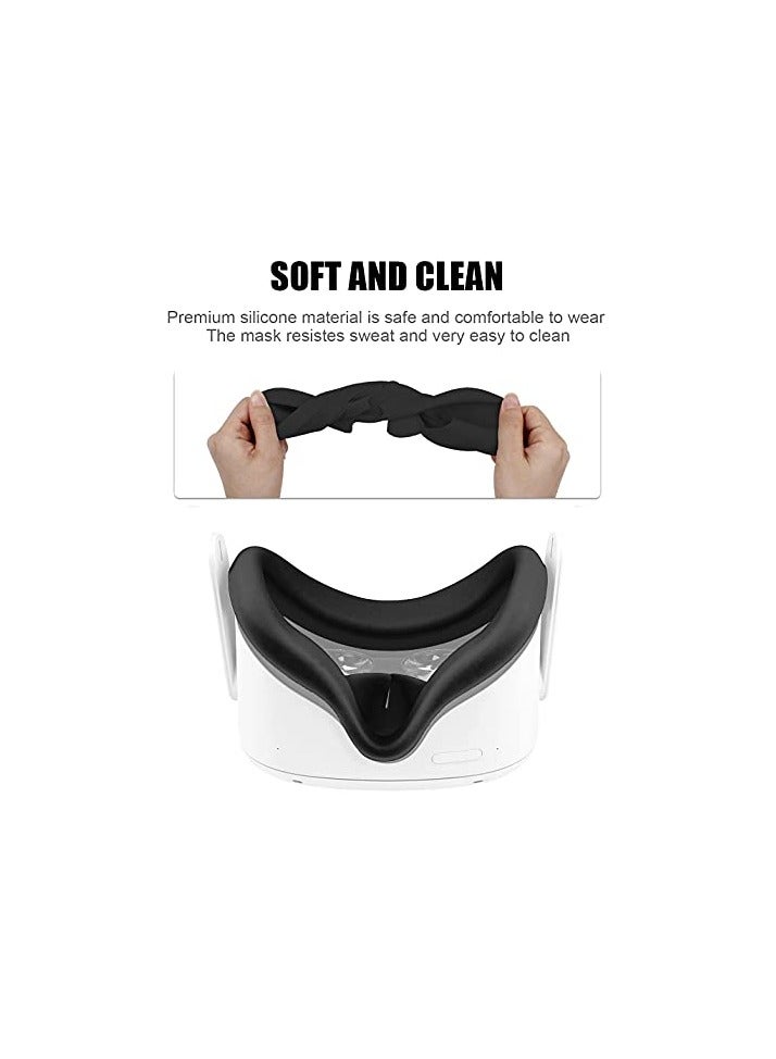erorex Strap and Silicone Face Cover - Adjustable Replacement for Quest 2 Elite Strap - Relieved Face ​Pressure Comfortable Touch - Image 4