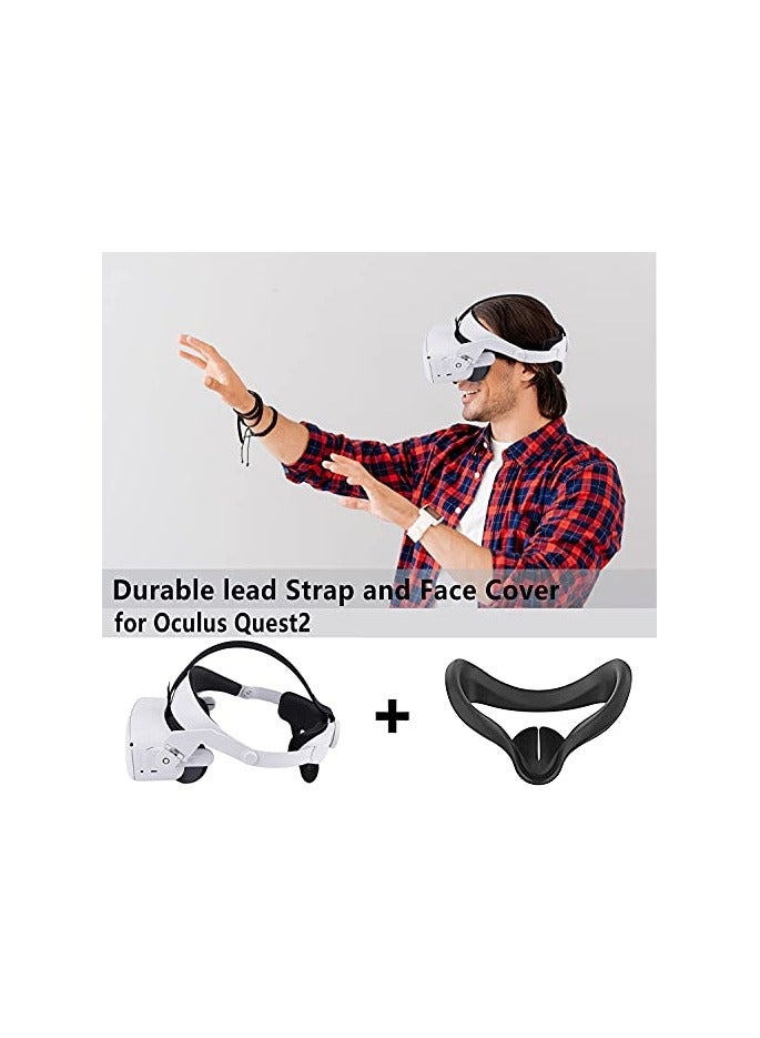 erorex Strap and Silicone Face Cover - Adjustable Replacement for Quest 2 Elite Strap - Relieved Face ​Pressure Comfortable Touch - Image 5