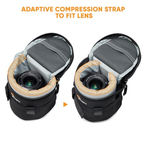 Lowepro ProTactic LCS 9 x 13 III Camera Lens Case, Camera Lens Pouch Bag, fits 24-70mm F/2.8, for DSLR and Mirrorless Cameras, Vol-0.5L Dim:5.12x3.54x3.54in, Camera Bag,for Photographer/Videographer - Image 3