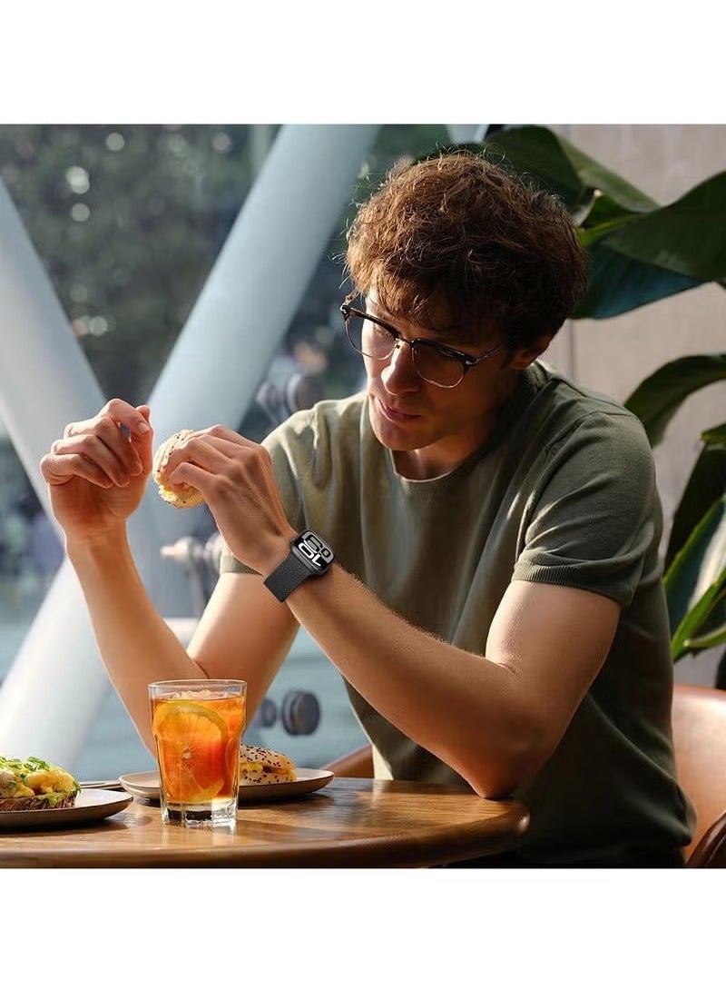 Braided Band Compatible with Apple Watch Ultra 1/2 49mm 46mm 45mm 44mm 42mm for Women Men Made of Breathable Polyester,Parachute Style Buckle Straps for iWatch SE Series 10 9 8 7 6 5 4 3 2 1 SE - Image 4