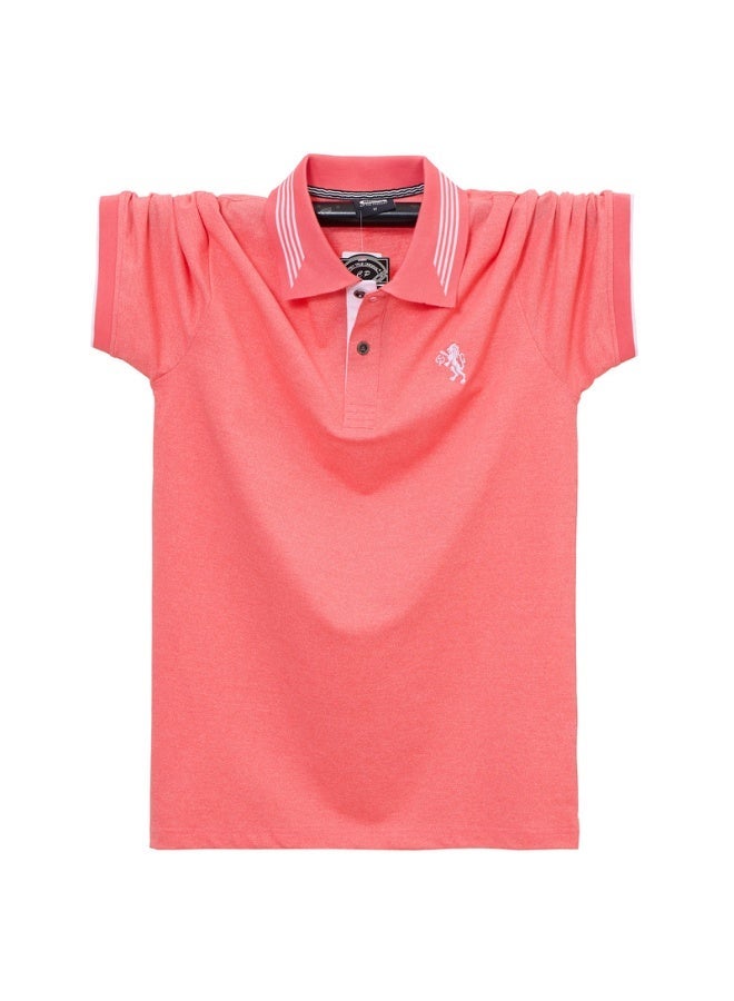 Summer Men's Fashion Short Sleeved Lapel Polo Shirt Summer Breathable Comfortable Golf Shirt Base Top - Image 1