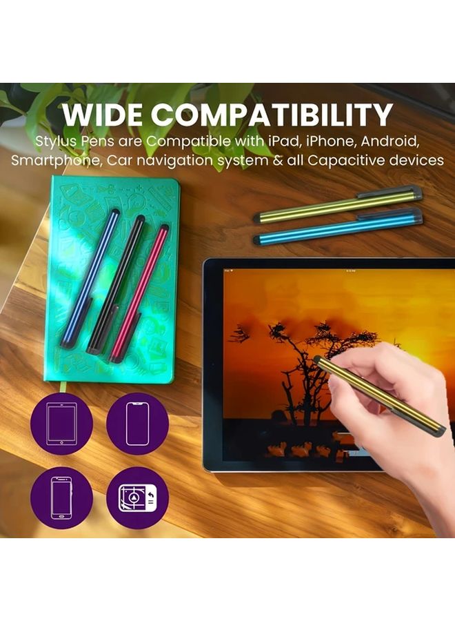 10pcs Universal Capacitive Stylus Pen For Apple Android Huawei Xiaomi iPad Tablet - Image 3