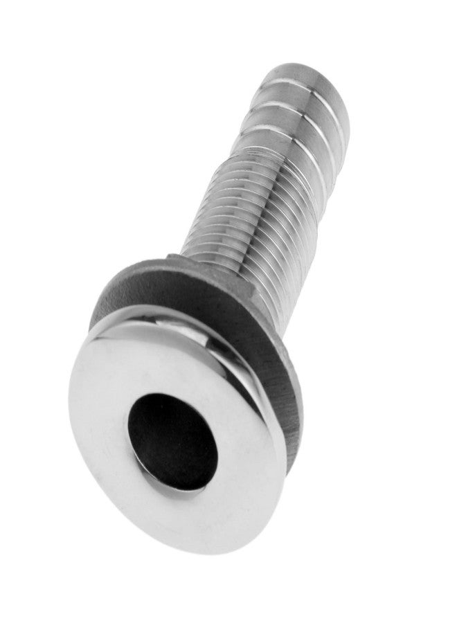 Mtsooning Boat Thru-Hull Connector, 3/4 inch Steel Straight Thru Drain Fittings with Barb, Marine Transom Drain Tube Pipe Nut Accessories - Image 3