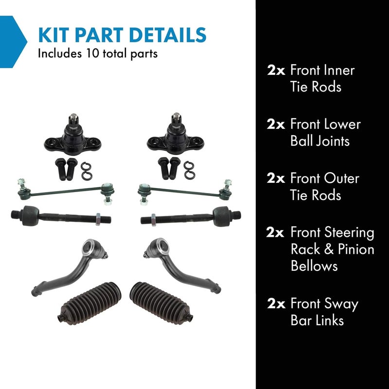 TRQ Front Steering & Suspension Kit for Hyundai Elantra - Image 2