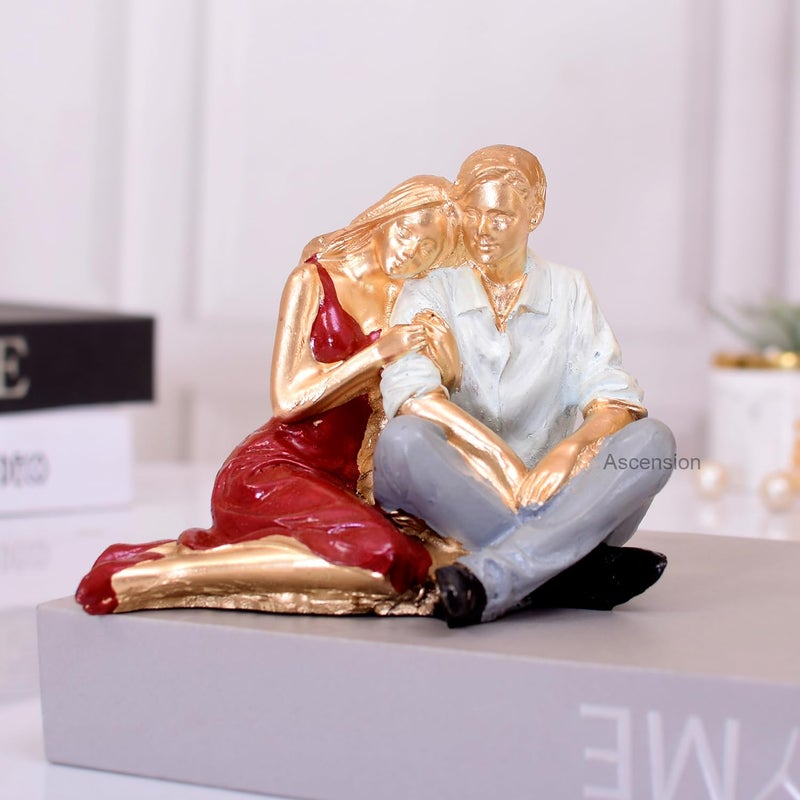 ascension Sitting Romantic Lovely Couple for Valentine Day Gift Showpiece for Home and Living Room Bed Room Decor Valentines Day Gift for Girlfriend Boyfriend - Image 1