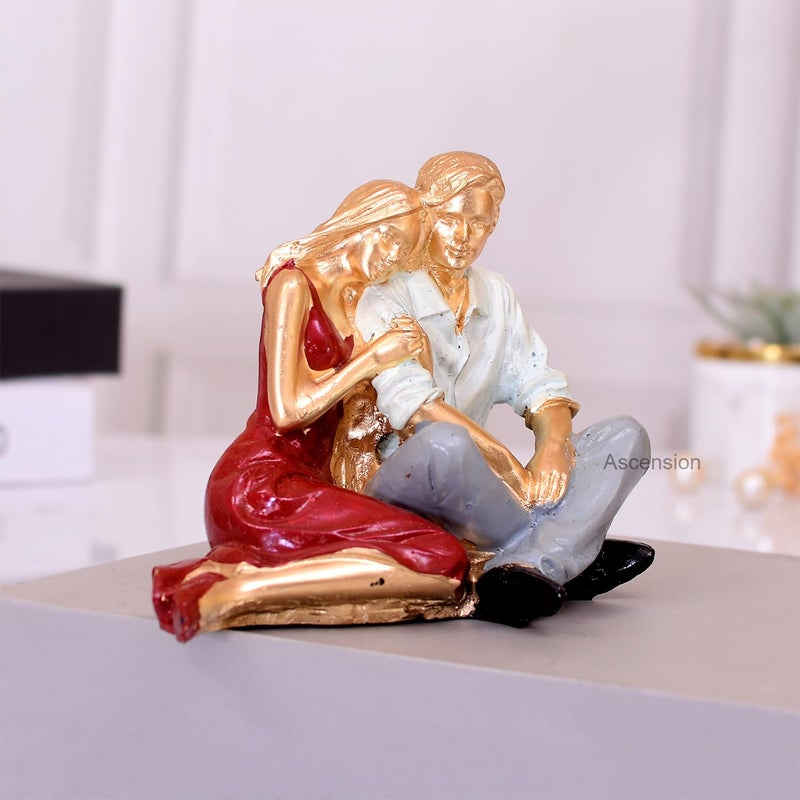ascension Sitting Romantic Lovely Couple for Valentine Day Gift Showpiece for Home and Living Room Bed Room Decor Valentines Day Gift for Girlfriend Boyfriend - Image 2