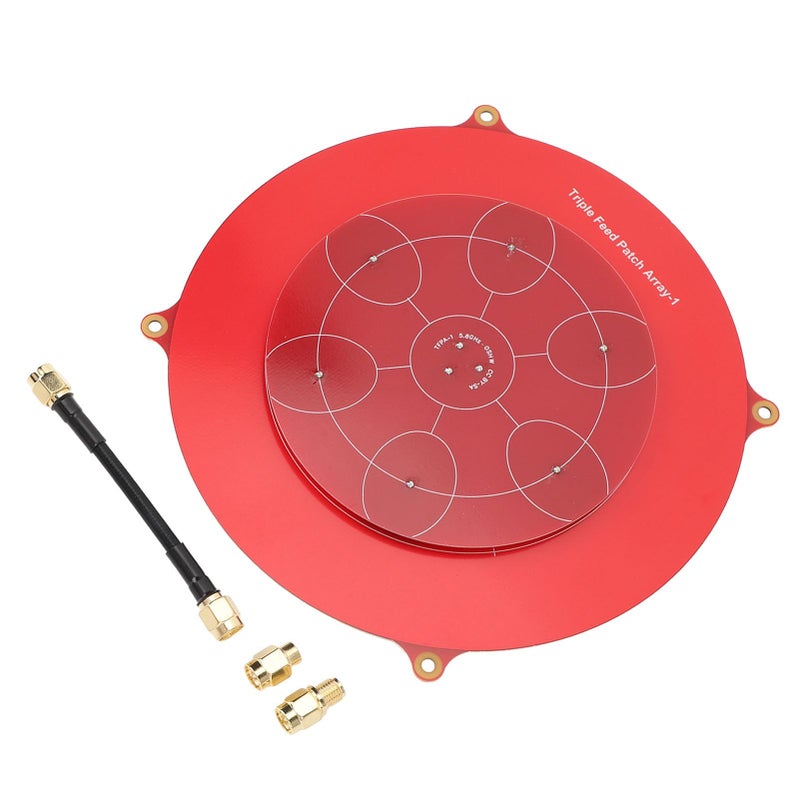 Triple Feed Patch Antenna 5.8GHz Red PCB Fixed Wing Flat Panel Array Aerial - Image 4