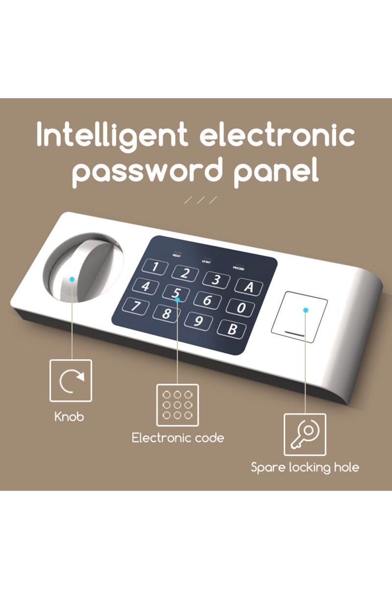 Deli Electronic Digital Safe Box, (25x35x25cm), Steel Security Safe with Digital Lock, 4.1kg ET520 Black - Image 4