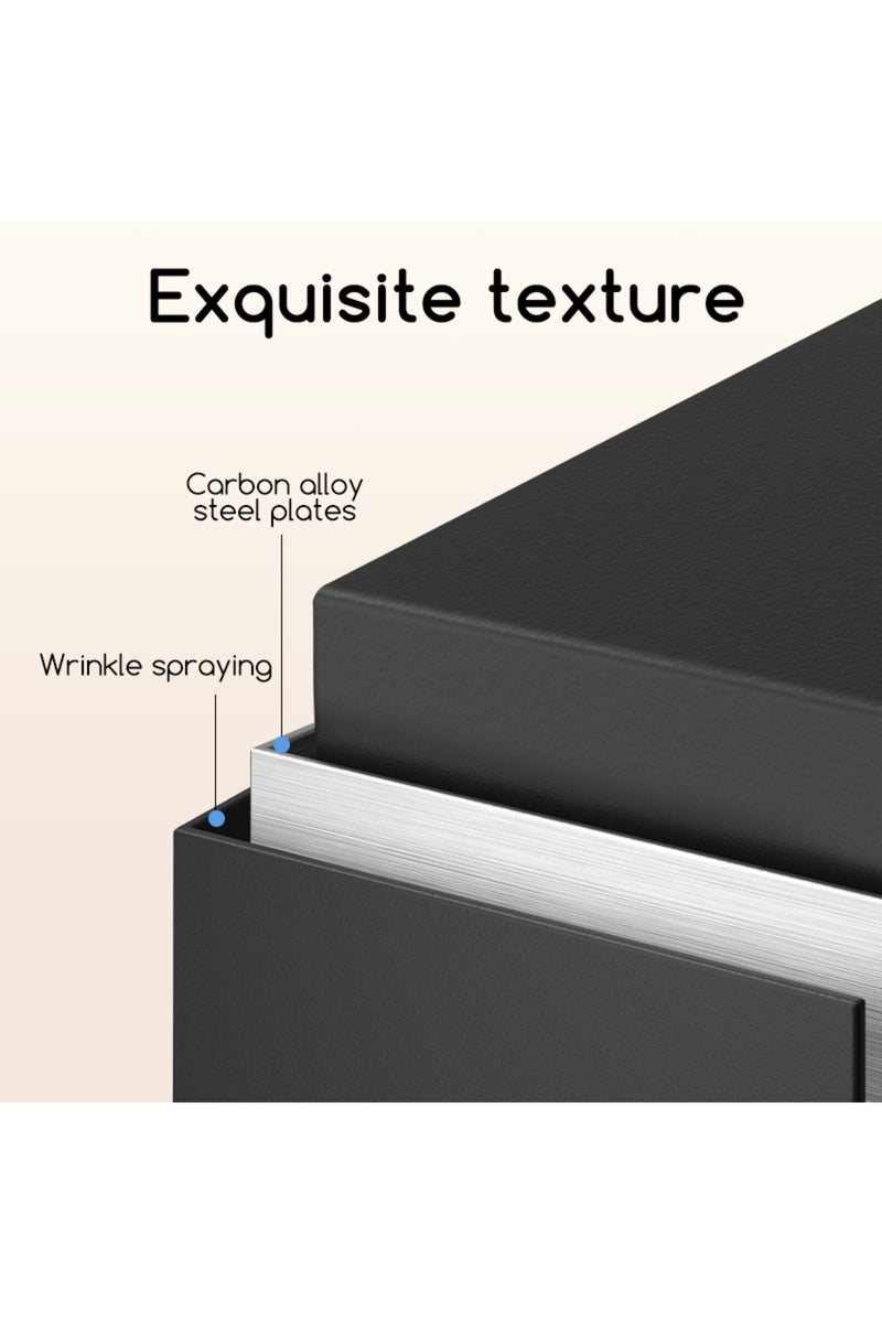 Deli Electronic Digital Safe Box, (25x35x25cm), Steel Security Safe with Digital Lock, 4.1kg ET520 Black - Image 3