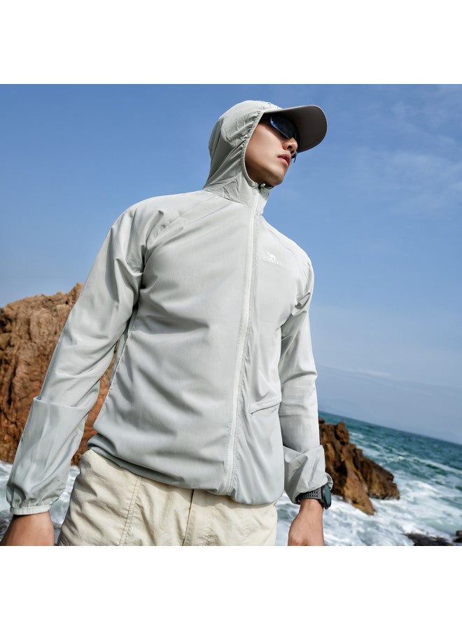 camel Cool White Sun Protection Jacket 2025 Summer Uv-resistant Lightweight Sports Coat Breathable Men's Sunshade Outerwear - Image 5