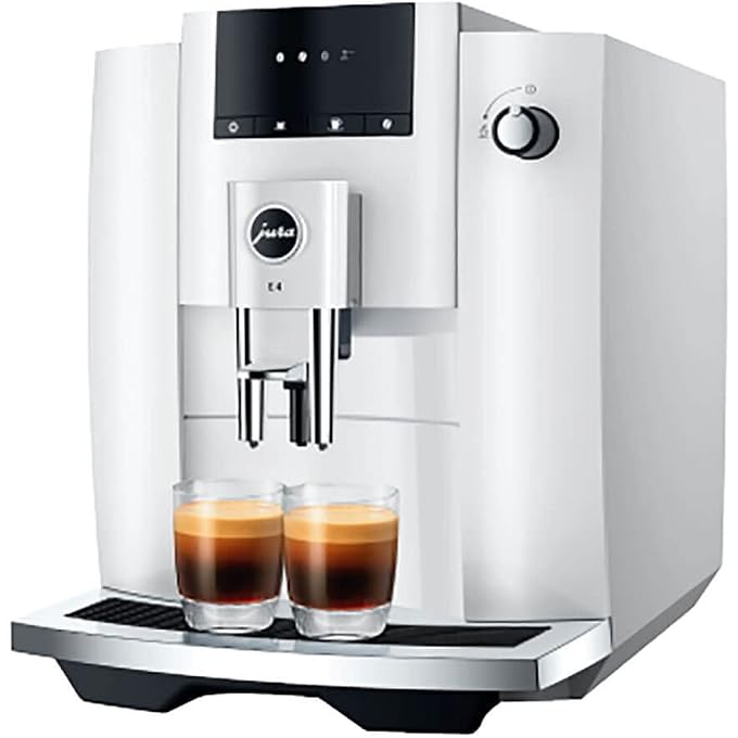 jura E4 Piano White Automatic Coffee Machine - Image 1
