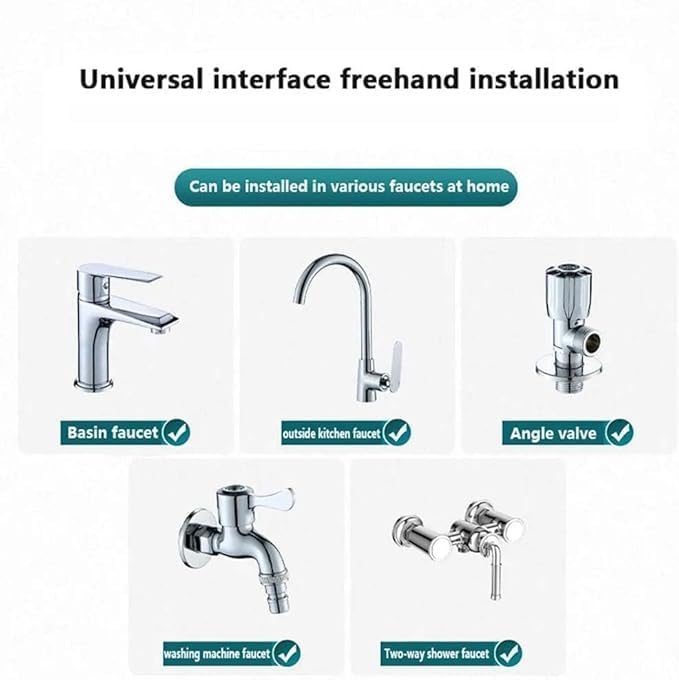 Burmy Bathroom Washbasin Sink Hose Sprayer Hair Washing Handheld Shower Set Double Control Switch Shower Head Set Shock Free Shower Head Set - Image 5
