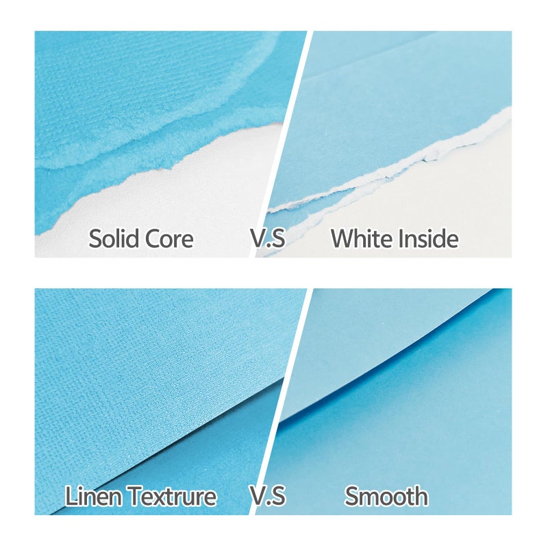 gocreate 12x12 Inch Textured Solid Color Cardstock Bulk 220gsm Linen Card Stock Thick Construction Paper 30 Colors for Scrapbook Art and Crafts - Image 4