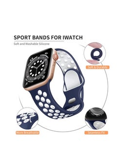 Generic Compatible with Apple Watch Band 41/40 and 38mm, Breathable Silicone Replacement Sports Wristband for iWatch Ultra and Ultra 2 Series 9/8/7/6/5/4/3/2 /1/SE/SE2  - Image 2