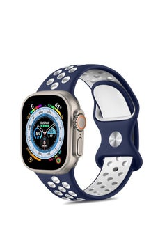 Generic Compatible with Apple Watch Band 41/40 and 38mm, Breathable Silicone Replacement Sports Wristband for iWatch Ultra and Ultra 2 Series 9/8/7/6/5/4/3/2 /1/SE/SE2  - Image 1