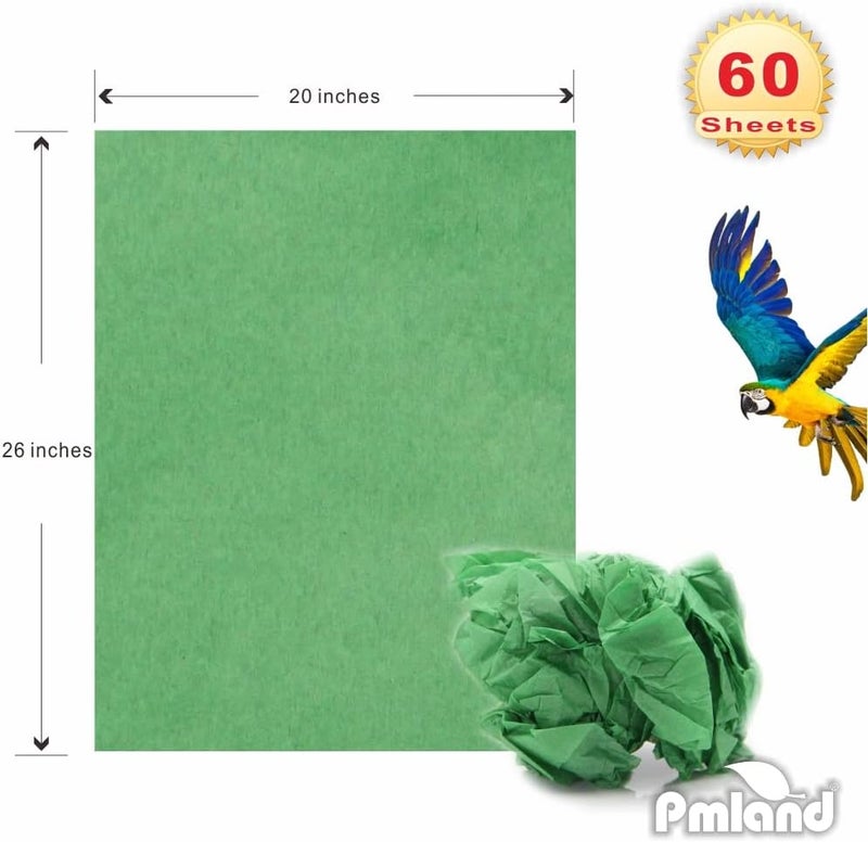 PMLAND Gift Wrapping Tissue Paper - Green Color - 20 Inches x 26 Inches 60 Sheets - Image 2