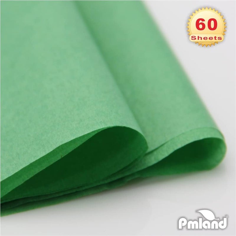 PMLAND Gift Wrapping Tissue Paper - Green Color - 20 Inches x 26 Inches 60 Sheets - Image 3