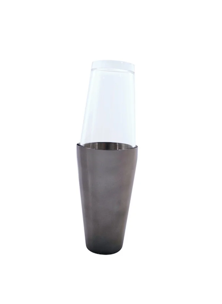 بوينت-فيرجول Stainless steel shaker metallic black 750ml