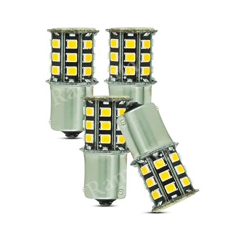 Ramanta Bike Indicator Bulb | Super Bright Universal 360° Reflecting LED Indicator Bulbs | Set Of 4 Indicator Light for Bikes | Orange LED Compatible with Motorbike, Scooter - (CROSS PIN Bulb Holder) - Image 1