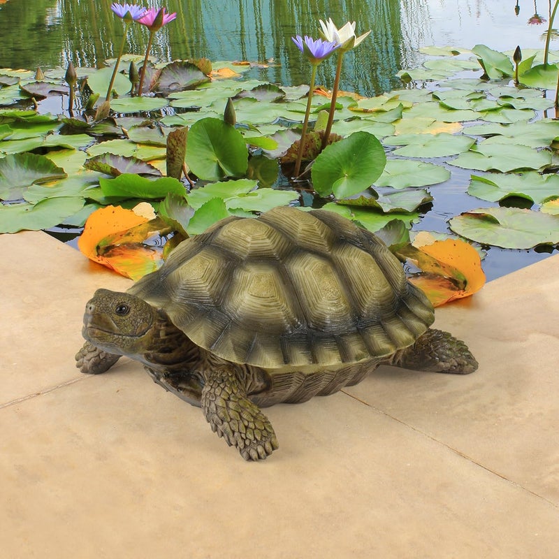 Design Toscano QM1887611 Gilbert The Box Turtle Garden Decor Animal Statue, 9 Inch, Full Color - Image 3