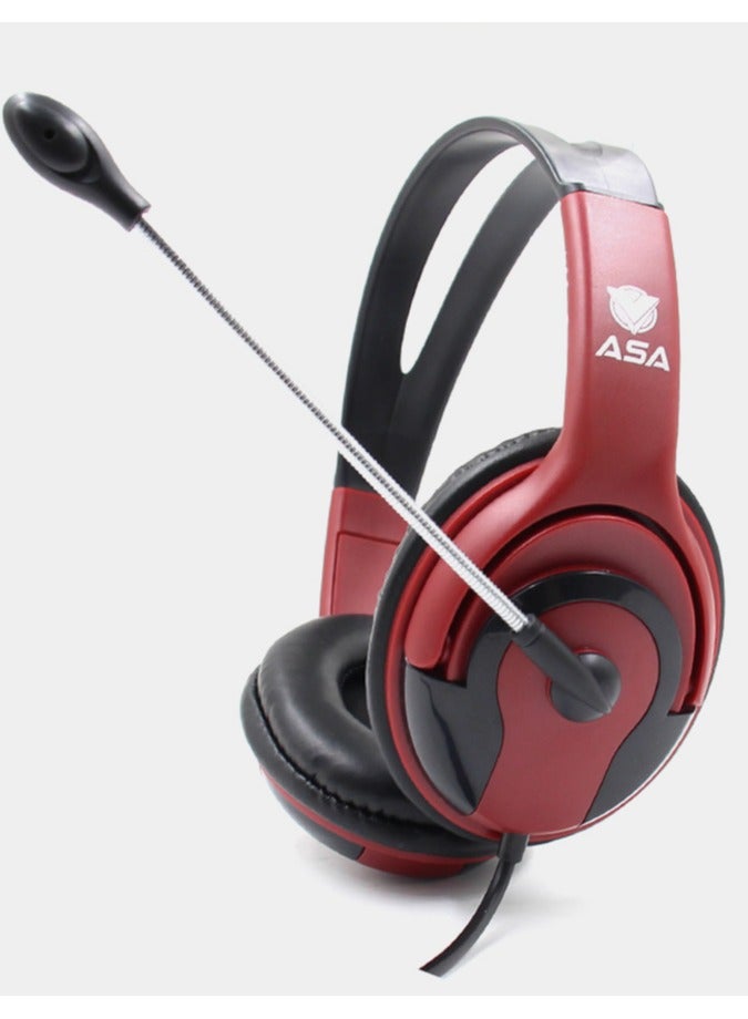 ASA Over-Ear Wired Gaming Headset With Mic For PS4\PS5  - Image 1