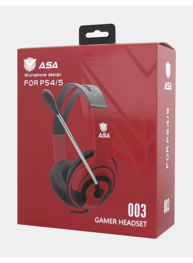 ASA Over-Ear Wired Gaming Headset With Mic For PS4\PS5  - Image 2