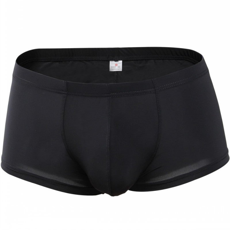 Mens Ice Silk Briefs New U-Pouch Boxer Shorts Orange  - Image 2