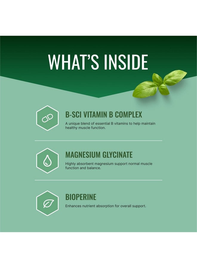 Approved Science كرايمبرين المعتمد من ساينس - مغنيسيوم عالي الامتصاص، مركب فيتامين ب، بيوبيرين - إمداد لمدة شهر - 60 كبسولة - نباتي - Image 2