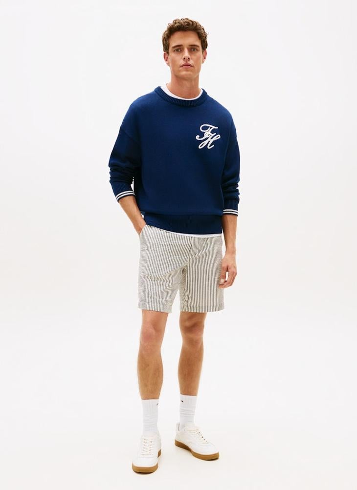 TOMMY HILFIGER Dover Seersucker Stripe 8" Inseam Chino Shorts - Image 4