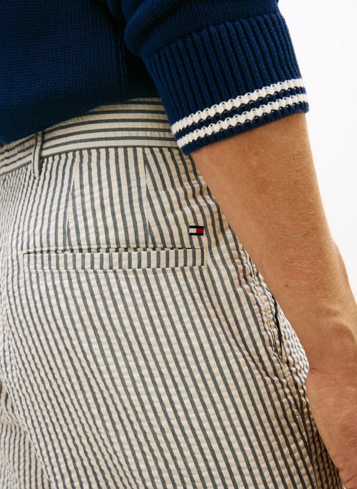 TOMMY HILFIGER Dover Seersucker Stripe 8" Inseam Chino Shorts - Image 3