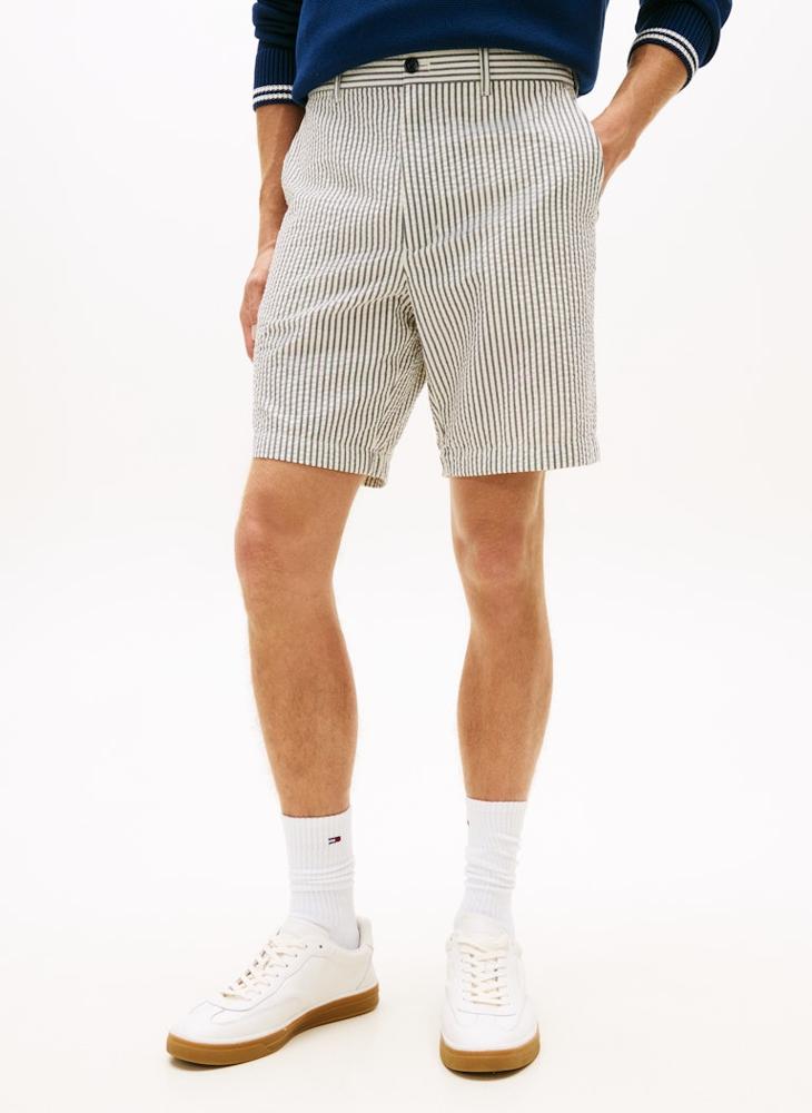 TOMMY HILFIGER Dover Seersucker Stripe 8" Inseam Chino Shorts - Image 1