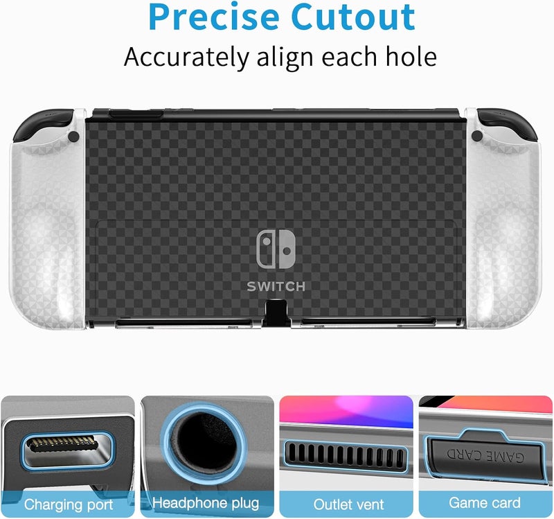 HEYSTOP Nintendo Switch OLED Case Protective Hard Portable Travel Carry Case with Screen Protector Thumb Grips Caps for Nintendo Switch OLED Model Console and Accessories - Image 2
