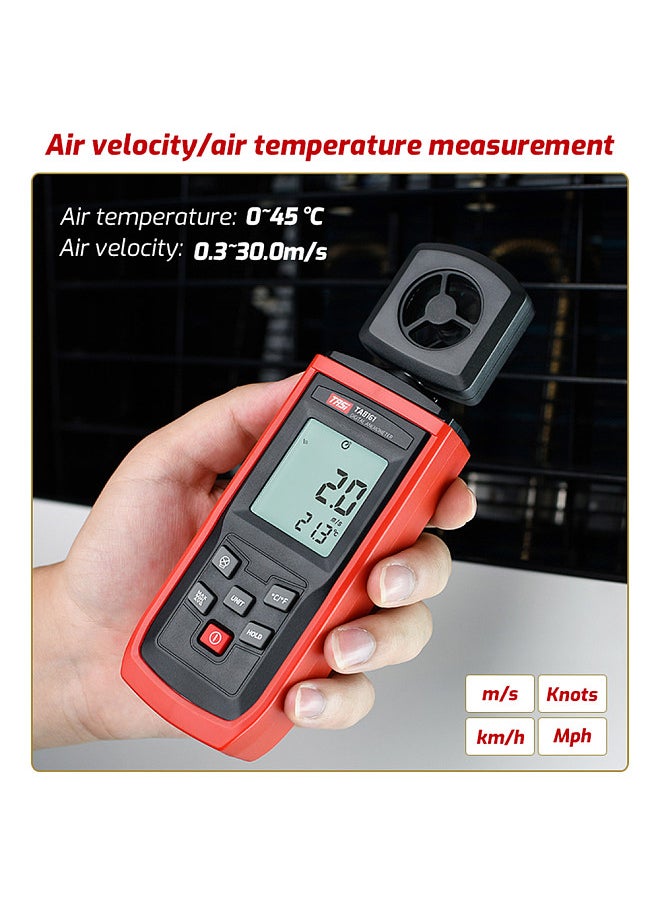 TASI TA8161 Digital Anemometer High Precision Handheld Anemograph Wind Velocity Indicator Air Velocity Air Temperature Measurement