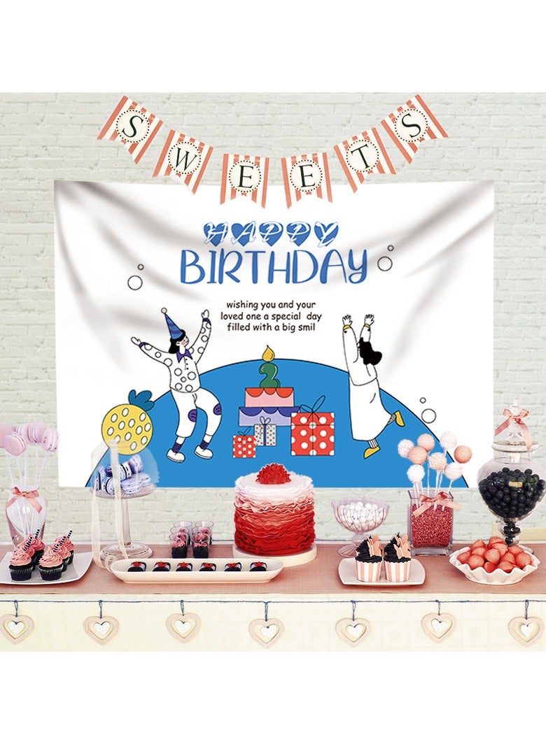 EBMINI Birthday Hanging Cloth Tapestry Photo Background Cloth 