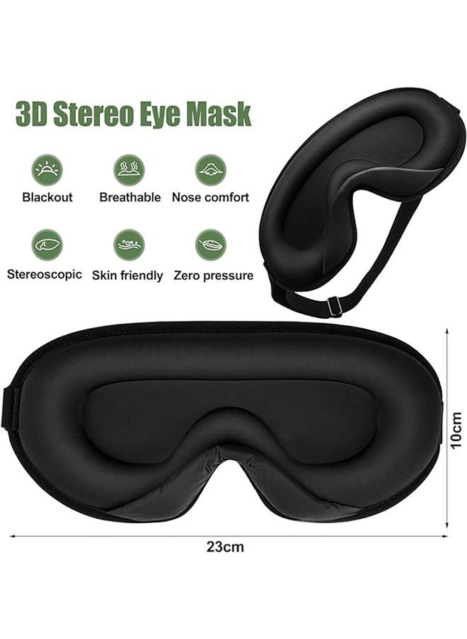 Super ZYouth - 3D Sleep Eye Mask Set Breathable Blackout Eye Mask Travel Eye Mask with Earplugs Suitable for Home Travel Meditation Yoga - Image 1