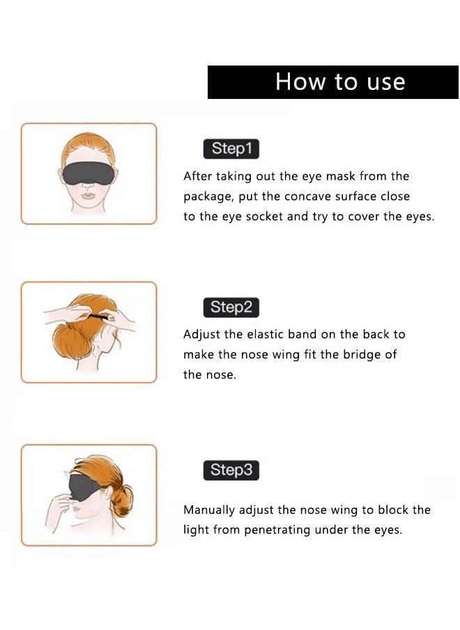 Super ZYouth - 3D Sleep Eye Mask Set Breathable Blackout Eye Mask Travel Eye Mask with Earplugs Suitable for Home Travel Meditation Yoga - Image 1