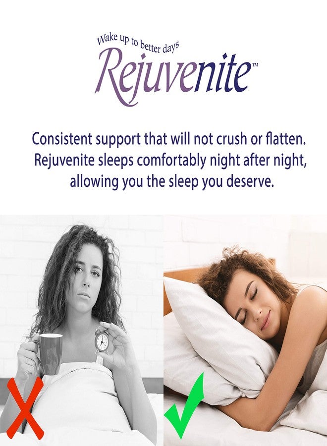 RejuveNite وسادة ريجوفنايت® من لاتكس تالاى الأمريكية - دعم متوسط، بروفايل عالي ملكي - غطاء ساتين قطن 100% - مصنوعة في الولايات المتحدة - Image 5