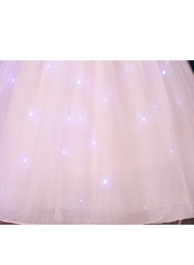 Veil lights with Frozen princess dress children's soft gauze luminous dress - Image 4