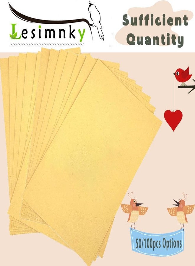 Lesimnky Bird Cage Liner 50-Pack 17” x 11” Gravel Paper Cuttable Pet Sandpaper Special for Bird Cage in Sea Sand, Easy Clean Pet Sandpaper Calcium Paper for Birdcage Parrots Cockatiels (50) - Image 5