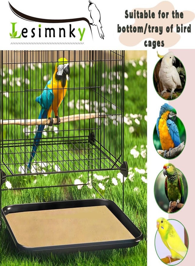 Lesimnky Bird Cage Liner 50-Pack 17” x 11” Gravel Paper Cuttable Pet Sandpaper Special for Bird Cage in Sea Sand, Easy Clean Pet Sandpaper Calcium Paper for Birdcage Parrots Cockatiels (50) - Image 4