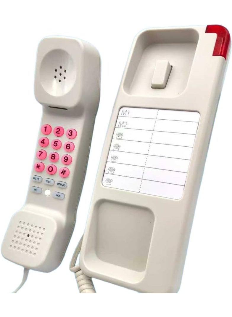 العدل تك هاتف أرضي سلكي من نوع 99BE من شركة El Adl Tec، بشاشة رقمية - أبيض - Image 1