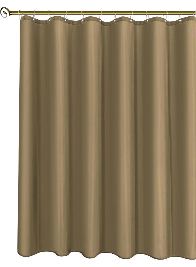 Biscaynebay Hotel Quality Fabric Shower Liners 72 Inch by 72 Inch, Taupe Water Resistant Bathroom Curtains Rust Resistant Grommets Top Weighted Bottom Machine Washable - Image 4