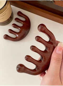 KHAJUL 2-Piece Sandalwood Massage Comb, Head Meridian Comb, Scalp Stimulation Scraping Comb, Promote Hair Growth  - Image 5