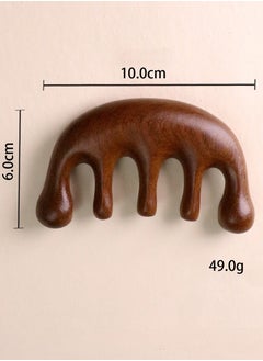 KHAJUL 2-Piece Sandalwood Massage Comb, Head Meridian Comb, Scalp Stimulation Scraping Comb, Promote Hair Growth  - Image 2