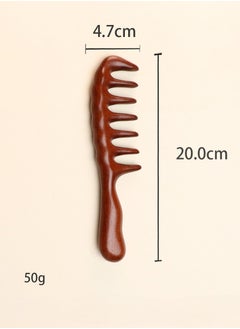 KHAJUL 2-Piece Sandalwood Massage Comb, Head Meridian Comb, Scalp Stimulation Scraping Comb, Promote Hair Growth  - Image 3