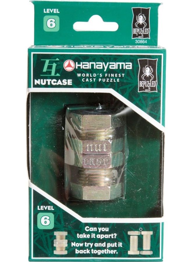 BePuzzled | لغز المعدن Nutcase Hanayama لتحدي الذكاء مصنف من Mensa مستوى 6، للأعمار 12 وما فوق - Image 1