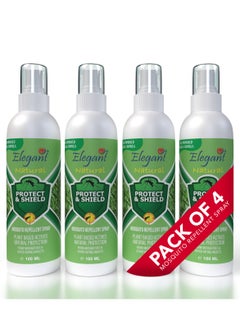 Elegant بخاخ طارد للبعوض طبيعي 100 مل، عبوة من 4 قطع، مستخلص من النباتات  - Image 1