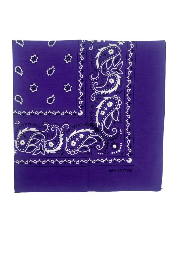 Vamqor 100% Cotton 10 Pack Fine Bandanas, Purple, M - Image 5